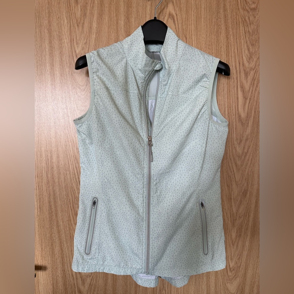 Mondetta Windbreaker Ice Mint Zip Up Lightweight Track Vest Women’s S